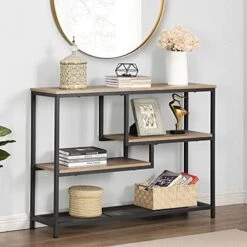 FIVEGIVEN Narrow Console Table For Entryway Hallway Table With Storage Shelves For Living Room Espresso Industrial 10 FIVEGIVEN Narrow Console Table For Entryway Hallway Table With Storage Shelves For Living Room Espresso Industrial -Songmics Furniture Shop 51Hg15UYUjL. AC