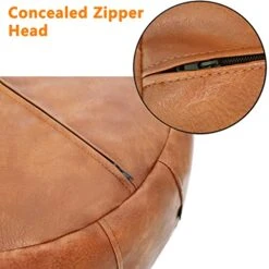 Thgonwid Unstuffed Moroccan Ottoman Pouf Cover, Ottoman Footstool Storage Solution, Bean Bag Chair, Foot Rest, Brown -Songmics Furniture Shop 51HhpWN8rmL