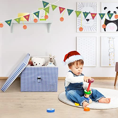 MULISOFT Large Storage Bins With Lids, 3 Packs Stackable Storage Bins With Labels And Lock, Collapsible Storage Boxes, Cube Storage For Home, Closet, Bedroom, Office (16.6x13x9.84) 4 MULISOFT Large Storage Bins With Lids, 3 Packs Stackable Storage Bins With Labels And Lock, Collapsible Storage Boxes, Cube Storage For Home, Closet, Bedroom, Office (16.6x13x9.84) - Image 4