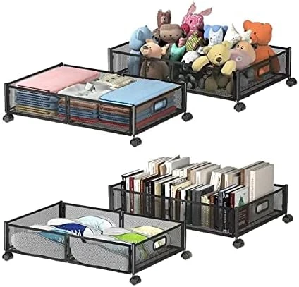 Under Bed Storage Containers, Under Bed Shoe Storage With Wheels, Foldable Bedroom Storage Organization With Handles, Under Bed Storage Bins Drawer For Clothes, Blankets And Shoes, Bedding (2 Pack, Black) 5 Under Bed Storage Containers, Under Bed Shoe Storage With Wheels, Foldable Bedroom Storage Organization With Handles, Under Bed Storage Bins Drawer For Clothes, Blankets And Shoes, Bedding (2 Pack, Black) - Image 5