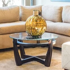 30" Inch Round Glass Table Top 1/2" Thick Tempered Beveled Edge By Fab Glass And Mirror -Songmics Furniture Shop 51HxfG6icCL