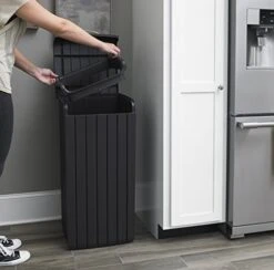 Keter Copenhagen 32 Gallon Resin Large Trash Can With Lid For Patio And Outdoor Kitchen, Brown 13 Keter Copenhagen 32 Gallon Resin Large Trash Can With Lid For Patio And Outdoor Kitchen, Brown -Songmics Furniture Shop 51ICA6nu02L