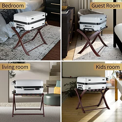 SYBELIJAH Luggage Rack, Folding Luggage Rack For Guest Room, Bedroom Hotel 2 SYBELIJAH Luggage Rack, Folding Luggage Rack For Guest Room, Bedroom Hotel - Image 2