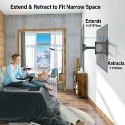 MOUNTUP Full Motion TV Wall Mount For Most 26-50 Inch TVs, Max VESA 300x300mm Wall Mount TV Bracket With Swivel Tilting Extension Level Adjustment For LED LCD Flat Curved TVs MU0018 13 MOUNTUP Full Motion TV Wall Mount For Most 26-50 Inch TVs, Max VESA 300x300mm Wall Mount TV Bracket With Swivel Tilting Extension Level Adjustment For LED LCD Flat Curved TVs MU0018 -Songmics Furniture Shop 51IQvEyRPWL