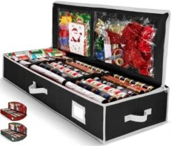 Gift Wrap Organizer, Christmas Wrapping Paper Storage Bag W/Useful Pockets For Xmas Accessories, Fits Upto 24 Rolls, Underbed Storage For Holiday Decorations, Large Capacity Storage Box, 1 Count (Pack Of 1) -Songmics Furniture Shop 51IfJzBQHrL. AC