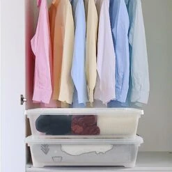 GENERIC Esdiplot 3-Pack 40 L Plastic Underbed Storage Box With Lid, Wheels Under Bed Storage Box -Songmics Furniture Shop 51IfnKTJOQL