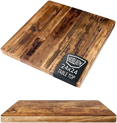 HEIRLOUM Reclaimed Wood Table Top - Rustic Recycled Solid Wooden Piece Perfect For Signs, Kitchens, Dining And Coffee Table Tops (Reclaimed Wood Table Top With Metal Edge, 36" X 36") 8 HEIRLOUM Reclaimed Wood Table Top - Rustic Recycled Solid Wooden Piece Perfect For Signs, Kitchens, Dining And Coffee Table Tops (Reclaimed Wood Table Top With Metal Edge, 36" X 36") - Image 8
