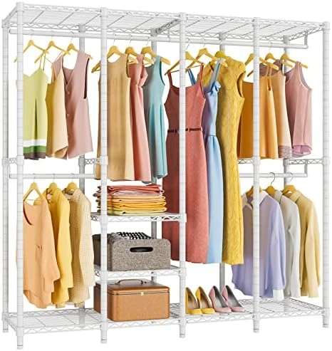 VIPEK V40 Wire Garment Rack Heavy Duty Clothes Rack For Hanging Clothes, Multi-Functional Bedroom Clothing Rack Freestanding Closet Wardrobe Rack, 76 Inch L X 15.7 Inch W X 75.6 Inch H, Max Load 900lbs, Black 8 VIPEK V40 Wire Garment Rack Heavy Duty Clothes Rack For Hanging Clothes, Multi-Functional Bedroom Clothing Rack Freestanding Closet Wardrobe Rack, 76 Inch L X 15.7 Inch W X 75.6 Inch H, Max Load 900lbs, Black - Image 8