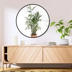 Round Mirror,Black Round Mirror 20 Inch,Round Wall Mirror,Round Bathroom Mirror,Wall-Mounted Black Circle Mirror For Vanity, Living Room, Bedroom, Vanity, Entryway, Hallway 19 Round Mirror,Black Round Mirror 20 Inch,Round Wall Mirror,Round Bathroom Mirror,Wall-Mounted Black Circle Mirror For Vanity, Living Room, Bedroom, Vanity, Entryway, Hallway -Songmics Furniture Shop 51IrcbpejrL
