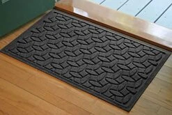 Bungalow Flooring Waterhog Door Mat, 2' X 3' Made In USA, Durable And Decorative Floor Covering, Skid Resistant, Indoor/Outdoor, Water-Trapping, Ellipse Collection, Charcoal