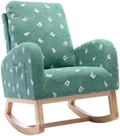 Setawix Rocking Chair For Nursery, Midcentury Modern Accent Rocker Armchair With Side Pocket, Upholstered High Back Wooden Rocking Chair For Living Room Baby Room Bedroom (Yellow - Velvet) 25 Setawix Rocking Chair For Nursery, Midcentury Modern Accent Rocker Armchair With Side Pocket, Upholstered High Back Wooden Rocking Chair For Living Room Baby Room Bedroom (Yellow - Velvet) -Songmics Furniture Shop 51Isgfaci0L. AC