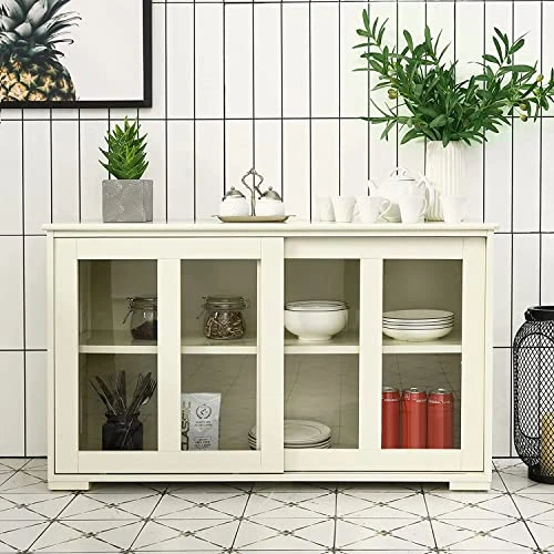 SPSUPE Stackable Kitchen Sideboard, White 2 SPSUPE Stackable Kitchen Sideboard, White - Image 2