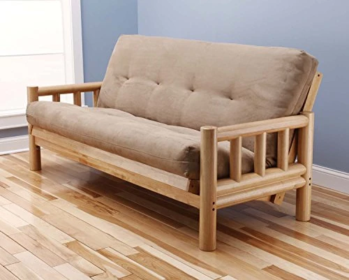 Clearwater Creek Outfitters Northwoods Lodge Log Futon Frame In Natural Wood With 8" Ultra Suede Innerspring Mattress (Suede Peat) 1 Clearwater Creek Outfitters Northwoods Lodge Log Futon Frame In Natural Wood With 8" Ultra Suede Innerspring Mattress (Suede Peat)
