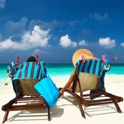 8 Pieces Beach Towel Clips Beach Chair Clips Jumbo For Pool Lounge Chair, Cruise Clothes Lines, Patio And Holiday Pool (Beach Style) -Songmics Furniture Shop 51J9d8gZDjL