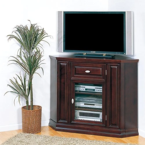 Leick Home 86232 High Profile One Door Corner Stand With Enclosed Storage For 50" TV's, 46", Chocolate Cherry 2 Leick Home 86232 High Profile One Door Corner Stand With Enclosed Storage For 50" TV's, 46", Chocolate Cherry - Image 2