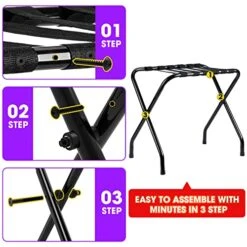 Ulimart Luggage Rack 2Pcs Upgraded Suitcase Stand,Folding Steel Frame,Luggage Rack For Guest Room,Luggage Rack For Suitcases For Bedroom,Easy Assembly Guest Room Essentials 12 Ulimart Luggage Rack 2Pcs Upgraded Suitcase Stand,Folding Steel Frame,Luggage Rack For Guest Room,Luggage Rack For Suitcases For Bedroom,Easy Assembly Guest Room Essentials -Songmics Furniture Shop 51JYrZKAdRL