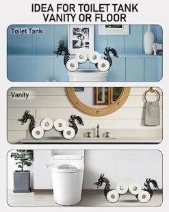 Dragon Toilet Paper Holder Stand, Black Metal Bathroom Tissue Storage Holds 5 Rolls, Free Standing Farmhouse Bathroom Stand Decor Accessory 17 Dragon Toilet Paper Holder Stand, Black Metal Bathroom Tissue Storage Holds 5 Rolls, Free Standing Farmhouse Bathroom Stand Decor Accessory -Songmics Furniture Shop 51JeeQ3W6NL