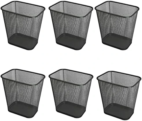 Ybmhome Steel Mesh Rectangular Open Top Waste Basket Bin Trash Can For Office Home 8x12x12 Inches 1103s (1, Black) 6 Ybmhome Steel Mesh Rectangular Open Top Waste Basket Bin Trash Can For Office Home 8x12x12 Inches 1103s (1, Black) - Image 6