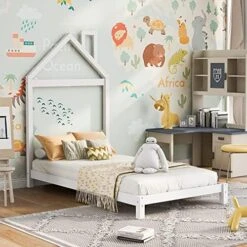 Merax, Beige Upholstered Daybed/Sofa Frame/Wood Floor Linen Cover Mattress/Futon Sleeper Beds, Twin Size -Songmics Furniture Shop 51JiPDnk5EL. AC