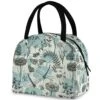 ZzWwR Vintage Butterfly Dragonfly Poppy Reusable Lunch Tote Bag With Front Pocket Insulated Thermal Cooler 0g272618160p407c442s828 0