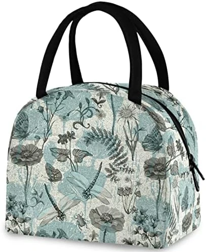 ZzWwR Vintage Butterfly Dragonfly Poppy Reusable Lunch Tote Bag With Front Pocket Insulated Thermal Cooler 0g272618160p407c442s828 0 15 ZzWwR Vintage Butterfly Dragonfly Poppy Reusable Lunch Tote Bag With Front Pocket Insulated Thermal Cooler 0g272618160p407c442s828 0 - Image 15