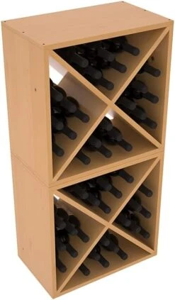 Wine Racks America Living Series Cube Wine Rack - Durable And Modular Wine Storage System, Pine Unstained - Holds 48 Bottles -Songmics Furniture Shop 51JvVNRBDfL. AC