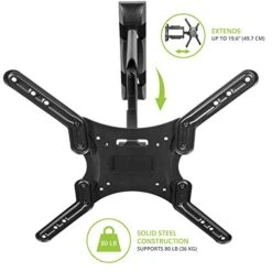 Kanto M300 Full Motion TV Wall Mount For 26-55" TVs | Articulating Arm With 19" Of Extension | Up To 135° Swivel | Easy Tilt Design | 5" Offset | VESA Compatible TV Bracket | Heavy-Duty Steel | Black -Songmics Furniture Shop 51KKpKyVLUL