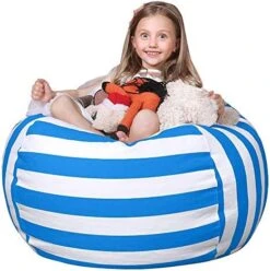 Wekapo Stuffed Animal Storage Bean Bag Chair Cover For Kids | Stuffable Zipper Beanbag For Organizing Children Plush Toys Large Premium Cotton Canvas -Songmics Furniture Shop 51KMb0olPKL. AC