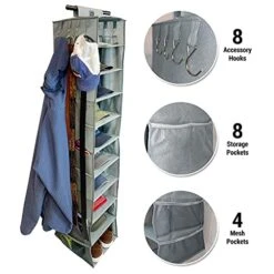 Dash THE ULTIMATE HAT RACK 10 Shelf Hanging Closet Hat Organizer For Hat Storage - Keep Your Baseball Caps And Baseball Hats In Great Condition - Hat Holder & Baseball Cap Organizer W/Tie & Belt Side Hooks -Songmics Furniture Shop 51KXDFdhbDS