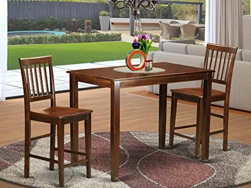 East West Furniture YAVN3-MAH-W Dining Set, 3-Piece 5 East West Furniture YAVN3-MAH-W Dining Set, 3-Piece - Image 5