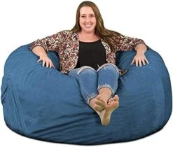 ULTIMATE SACK 5000 (5 Ft.) Bean Bag Chair Cover In Multiple Colors: Cover ONLY. (5000, Brown Suede) -Songmics Furniture Shop 51Ksbe3aOrL. AC