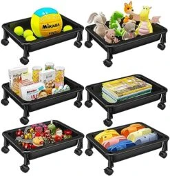 2 Pack Under Bed Storage, Under Bed Storage Containers With Wheels, Multi-Purpose Under Bed Toy Storage For Bedroom, No Assembly Required Bedroom Storage Organizer For Toys, 15.5"L X 11.2"W X 6.5"H -Songmics Furniture Shop 51KsehwgiaL. AC