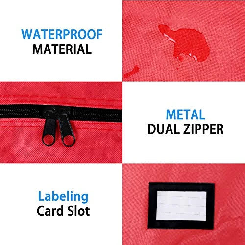 65” Christmas Tree Storage Bag – Fits Up To 9 Ft Disassembled Artificial Christmas Tree, Durable Oxford Material With Carry Handles, Zippered Closure & Card Slot (Red). 1 65” Christmas Tree Storage Bag – Fits Up To 9 Ft Disassembled Artificial Christmas Tree, Durable Oxford Material With Carry Handles, Zippered Closure & Card Slot (Red).