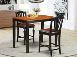 East West Furniture YACH5-BLK-LC Dining Table Set, 5-Piece -Songmics Furniture Shop 51L3xiHAF7L. AC