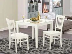 East West Furniture OXGR5-LWH-W 5 Piece Dining Room Furniture Set Includes A Square Kitchen Table And 4 Dining Chairs, 36x36 Inch, Linen White 14 East West Furniture OXGR5-LWH-W 5 Piece Dining Room Furniture Set Includes A Square Kitchen Table And 4 Dining Chairs, 36x36 Inch, Linen White -Songmics Furniture Shop 51L4awwQ4PL. AC