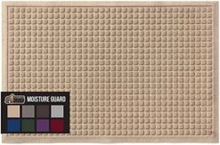 Gorilla Grip Ultra Absorbent Moisture Guard Doormat, Absorbs Up To 1.7 Cups Of Water, Stain And Fade Resistant, Spiked Rubber Backing, All Weather Mats Capture Dirt, Indoor Outdoor, 29x17, Beige -Songmics Furniture Shop 51L9lusHnXL. AC