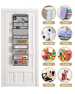 ZAAOEHA Over The Door Hanging Organizer, Behind The Door Storage Organizer With Door Hook And Large Clear Windows, Wall File Organizer, For Cosmetics, Toys And Sundries (1 Pack) -Songmics Furniture Shop 51LAyqOvfuL