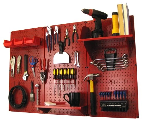 Pegboard Organizer Wall Control 4 Ft. Metal Pegboard Standard Tool Storage Kit With Red Toolboard And Red Accessories 1 Pegboard Organizer Wall Control 4 Ft. Metal Pegboard Standard Tool Storage Kit With Red Toolboard And Red Accessories