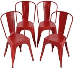 Metal Dining Chairs Indoor-Outdoor Stackable Chic Restaurant Side Bistro Chair Set Of 4, 18 Inch Seat Height, 330LBS Weight Capacity Cafe Tolix Kitchen Farmhouse Pub Trattoria Industrial Bar Chairs 26 Metal Dining Chairs Indoor-Outdoor Stackable Chic Restaurant Side Bistro Chair Set Of 4, 18 Inch Seat Height, 330LBS Weight Capacity Cafe Tolix Kitchen Farmhouse Pub Trattoria Industrial Bar Chairs -Songmics Furniture Shop 51LPy7iI1yL. AC