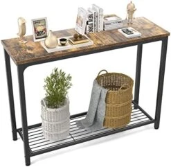 Ecoprsio Console Table Sofa Table With Mesh Shelves, 2 Tier Entryway Table Foyer Table For Entryway, Front Hall, Hallway, Sofa, Couch, Living Room, Coffee Bar, Kitchen, Grey 12 Ecoprsio Console Table Sofa Table With Mesh Shelves, 2 Tier Entryway Table Foyer Table For Entryway, Front Hall, Hallway, Sofa, Couch, Living Room, Coffee Bar, Kitchen, Grey -Songmics Furniture Shop 51Laz9TJdqL. AC
