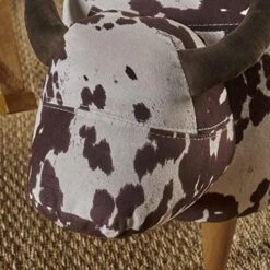 GDFStudio Bertha Milk Cow Patterned New Velvet Ottoman (Brown Milk Cow) -Songmics Furniture Shop 51Lb50bMctL