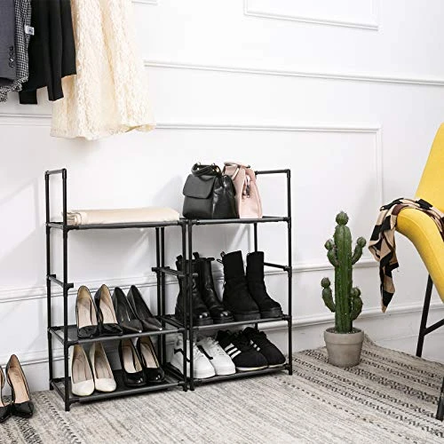 WINCANG 10 Tiers Shoe Rack,Durable And Sturdy Waterproof Non-Woven Fabric Tiers Vertical Shoe Rack,for Bedroom/ Entryway/Hallway/Closet -Saving Storage Organizer15-20 Pairs Of Shoes 2 WINCANG 10 Tiers Shoe Rack,Durable And Sturdy Waterproof Non-Woven Fabric Tiers Vertical Shoe Rack,for Bedroom/ Entryway/Hallway/Closet -Saving Storage Organizer15-20 Pairs Of Shoes - Image 2
