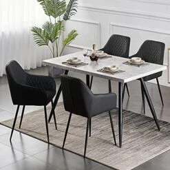 KEIVVAKN Velvet Dining Chairs Set Of 4 Green Velvet Upholstered Chairs For Dining Room Modern Tufted Dining Chair With Arms -Songmics Furniture Shop 51LwA8iio1L. AC