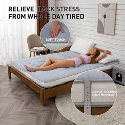 Dr.Futon Japanese Floor Futon Mattress Extra Thick Folding Roll Up Bed Topper Mat For Guest,Lounger And Tavel -Songmics Furniture Shop 51M2um896mL