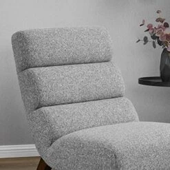 Watson & Whitely Modern Accent Chair, Armless Lounge Chair For Living Room And Bedroom, Fabric Upholstered Chair With Solid Wooden Legs, Grey (Multi-Colored) -Songmics Furniture Shop 51M4dfabNXL