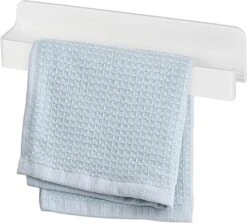 Carrotez Wall-Mounted Unscrewed Magnetic Easy Installation Towel Bar, Towel Bar For Bathroom, Hanging Bar For Kitchen - White