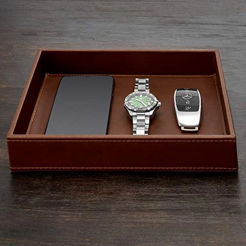 GALLAWAY LEATHER Valet Tray For Men - Nightstand Organizer EDC Tray For Wallet And Keys - Dresser Leather Catchall Dump Key Tray - Bedside Table Tray Organizer Key Bowl For Entryway Table, Dark Brown 4 GALLAWAY LEATHER Valet Tray For Men - Nightstand Organizer EDC Tray For Wallet And Keys - Dresser Leather Catchall Dump Key Tray - Bedside Table Tray Organizer Key Bowl For Entryway Table, Dark Brown - Image 4