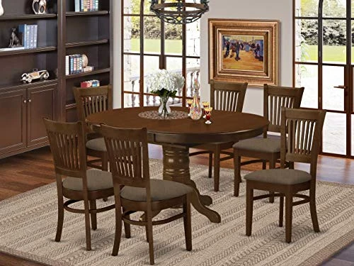 East West Furniture KEVA7-ESP-C Dining Set, 7-Piece 1 East West Furniture KEVA7-ESP-C Dining Set, 7-Piece
