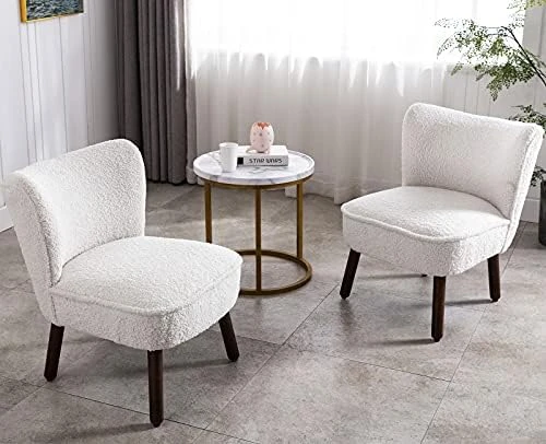 Shunzhi Velvet Accent Chairs Set Of 2 Modern Upholstered Slipper Chairs With Golden Legs Comfy Armless Wingback Side Chairs Corner Chair For Bedroom/Dining Room/Living Room/Office, Grey 11 Shunzhi Velvet Accent Chairs Set Of 2 Modern Upholstered Slipper Chairs With Golden Legs Comfy Armless Wingback Side Chairs Corner Chair For Bedroom/Dining Room/Living Room/Office, Grey - Image 11