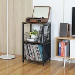 Honkazita Record Player Stand, Vinyl Record Storage Table With 2-Tier Record Player Cabinet For Albums, Vinyl Storage End Table Turntable Stand Record Display Table For Bedroom Living Room, Brown 13 Honkazita Record Player Stand, Vinyl Record Storage Table With 2-Tier Record Player Cabinet For Albums, Vinyl Storage End Table Turntable Stand Record Display Table For Bedroom Living Room, Brown -Songmics Furniture Shop 51MRzG5Al2L